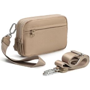 Wristlet Wallet for Women, Nylon Quilted RFID Wallet with 4 Zippers - Small Purse in Saudi Arabia