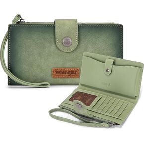 X Wrangler Wallets Women Minimalist Wristlet Wallets, Card Cases & Money Organizers Wallet Bifold with Phone Pocket in Kuwait