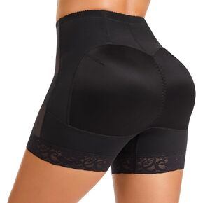 fortix Womens Padded Shapewear High Waisted Hip Enhancer Butt Lifter Thigh Slimmer Seamless Fake Hip Shorts in Saudi Arabia