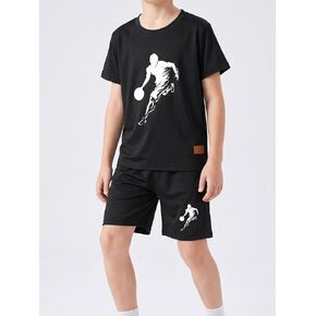 Kids Athletic Set Comfortable Breathable Trendy Print Comfy Set for Children Active Play 7-16Y in Kuwait