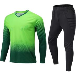 Padded and Long-Sleeved Goalkeeper and Trousers. Football Goalkeeper Kit, M in Kuwait