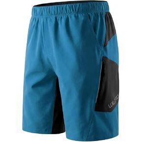 Men's Mountain Bike Shorts Padded Bike Shorts for Men Cycling Riding Bicycle Biker Short Zipper Pockets in Saudi Arabia