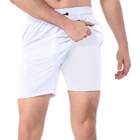 Men's Swim Trunks with Compression Liner Quick Dry Bathing Suit Stretch Beach Board Shorts with Zipper Pockets in Saudi Arabia