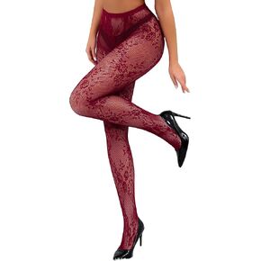 Women's Floral Lace Stockings Sexy Patterned Fishnet Tights High Waist Leggings Pantyhose in Saudi Arabia