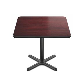 OEF Café Table, 30" Height, Mahogany/Black Frame in Saudi Arabia