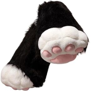 LLTMALL Women's Faux Fur Cat Paw Boots Winter Plush Halloween Cosplay Booties in Saudi Arabia