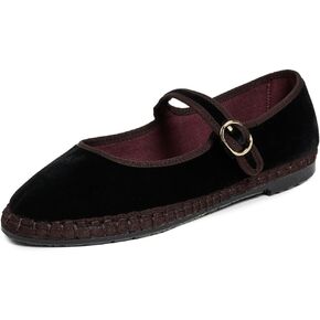 Flabelus Women's Velvet Mary Jane Flats in Saudi Arabia