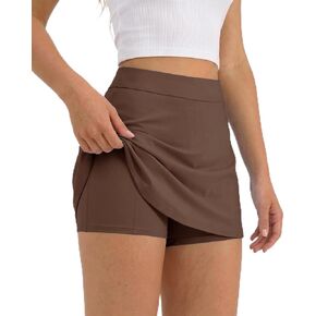 Skorts for Women with Pockets High Waisted Athletic Tennis Mini Skirt with Shorts Underneath Golf Pickleball Workout in Saudi Arabia