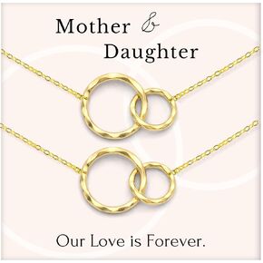 HOPE LOVE SHINE Mother Daughter Necklace With Message Card, Premium Jewelry Gift in Saudi Arabia
