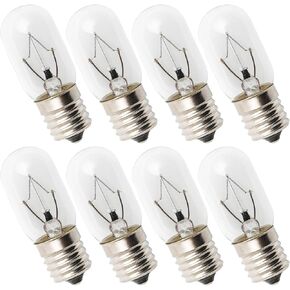 Microwave Oven Bulbs - Model 8206232A, 125V 40W E17 Base - Ideal for Under Hood, Lava Lamps, Salt Lamps - Compatible with Part Numbers 1890433, 8206232, AP4512653 (Pack 8) in Saudi Arabia