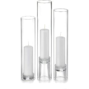 Yummi Set of 12 - Slim Pillars, Chimneys & Glass Holders - Sienna in Saudi Arabia