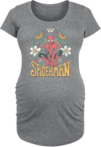 Marvel Spider-Man - Florals - Maternity Scoop Neck Graphic T-Shirt in Kuwait