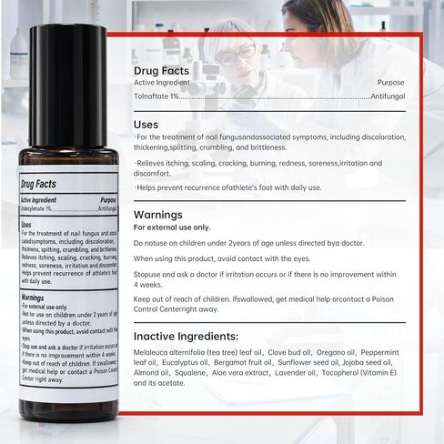 Nail Fungus Treatment Extra Strength – 1% Tolnaftate, Effective Treatment Under and Around Nails, Repairs Damaged Nails, Plant-Based Gentle Formula for Thickened and Discolored Nails, 0.51 fl.oz in Kuwait