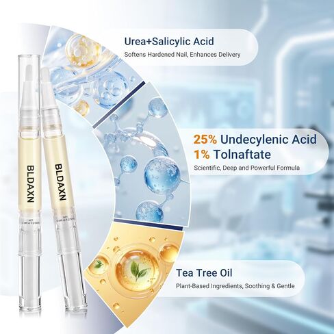 Toenail Fungus Treatment Extra Strength, Fungal Nail Treatment Pen with 25% Undecylenic Acid and 1% Tolnaftate, Maximum Strength Improves Appearance of Brittle, Discolored and Thick Nails (4 Pack) in Saudi Arabia