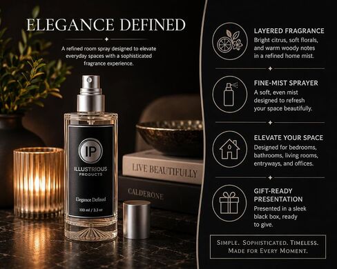 Neroli Room Spray for Home – Luxury Long-Lasting Fragrance Mist, Citrus Floral Woody Scent, Premium Glass Bottle & Gift Box, Fine-Mist Sprayer, Made in USA, 3.3 fl oz / 100 ml in Kuwait