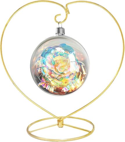 9 Inch Gold Ornament Display Stand, Metal Ornament Hanger Stand for Hanging Glass Globe, Air Plant Terrarium, Witch Ball, Christmas Ornament and Home Wedding Decoration (Gold) in Saudi Arabia