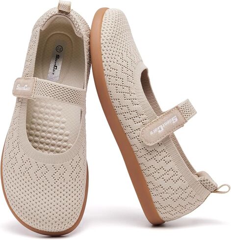 SILENTCARE Women's Barefoot Mary Jane Flats Wide Toe Box Ballet Shoes Zero Drop Sole with Adjustable Straps in Saudi Arabia