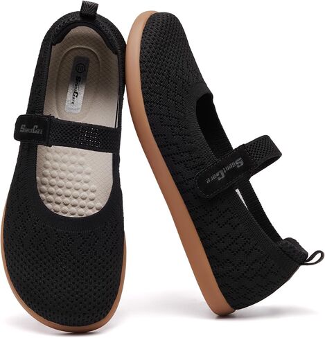 SILENTCARE Women's Barefoot Mary Jane Flats Wide Toe Box Ballet Shoes Zero Drop Sole with Adjustable Straps in Saudi Arabia