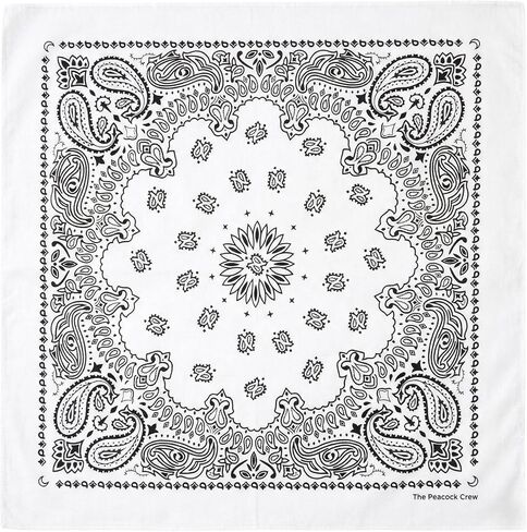 The Peacock Crew Oversized Paisley Bandanas 27x27 Inch – Extra Large Cotton Hankies – Big Wrap & Cowboy Wild Rag in Saudi Arabia