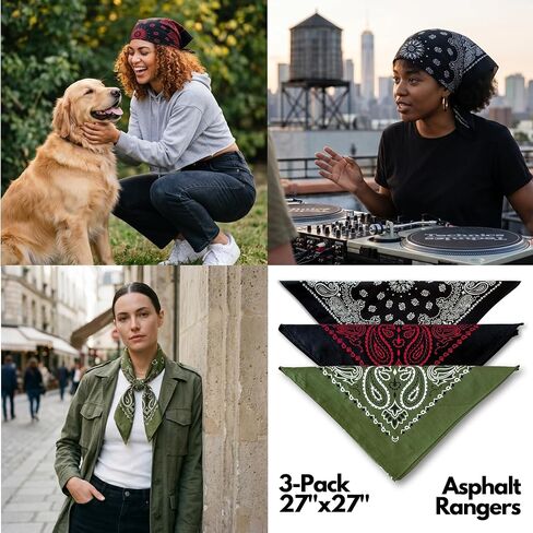 The Peacock Crew Oversized Paisley Bandanas 27x27 Inch – Extra Large Cotton Hankies – Big Wrap & Cowboy Wild Rag in Saudi Arabia