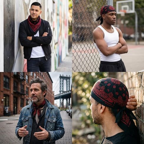 The Peacock Crew Oversized Paisley Bandanas 27x27 Inch – Extra Large Cotton Hankies – Big Wrap & Cowboy Wild Rag in Saudi Arabia