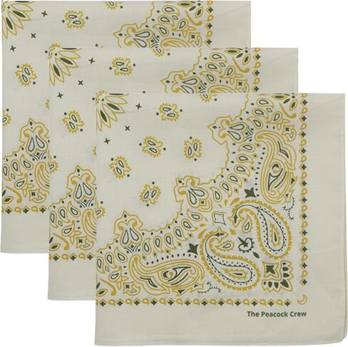 The Peacock Crew Oversized Paisley Bandanas 27x27 Inch – Extra Large Cotton Hankies – Big Wrap & Cowboy Wild Rag in Saudi Arabia