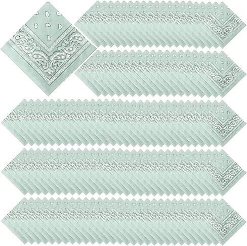 Suhine 200 Pcs Bandanas Bulk 22 x 22 Inch Paisley Bandanas for Men Women Outdoor Headband Summer Party Team DIY Craft in Kuwait