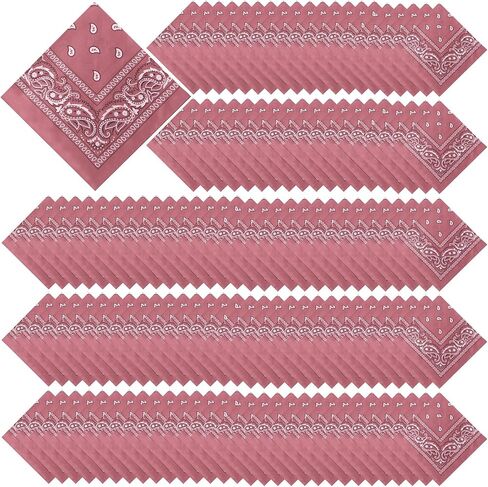 Suhine 200 Pcs Bandanas Bulk 22 x 22 Inch Paisley Bandanas for Men Women Outdoor Headband Summer Party Team DIY Craft in Kuwait