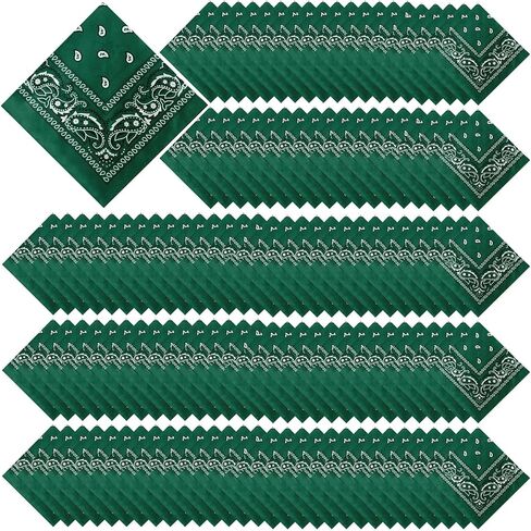 Suhine 200 Pcs Bandanas Bulk 22 x 22 Inch Paisley Bandanas for Men Women Outdoor Headband Summer Party Team DIY Craft in Kuwait