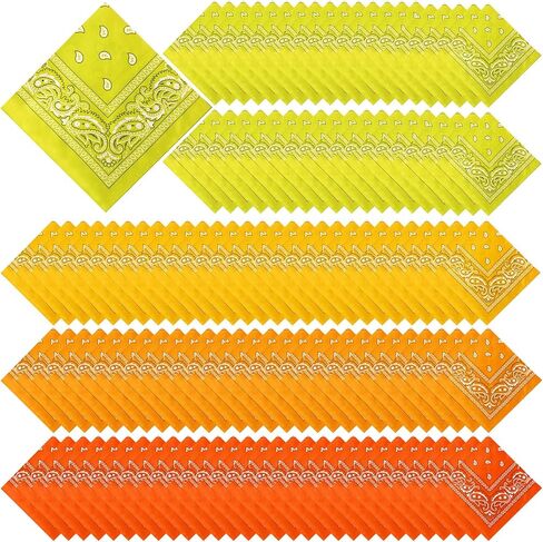 Suhine 200 Pcs Bandanas Bulk 22 x 22 Inch Paisley Bandanas for Men Women Outdoor Headband Summer Party Team DIY Craft in Kuwait