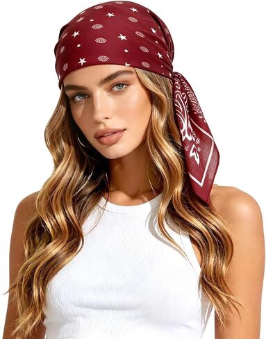 DOCILA رئيس باندانا قبعة الجمجمة للنساء الرجال طباعة دو خرقة رئيس التفاف تنفس الشعر التفاف Durag للأزياء الرياضية ملابس يومية in Kuwait
