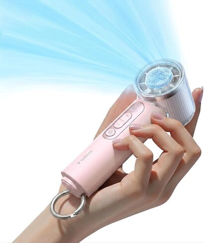 TORRAS COOLiFY iva Handheld Fan with Ice Cooler, 0-100 Adjustable Speed, Super Mini Powerful Portable Fan 5000mAh Rechargeable, Hand Fans for Travel Essentials, Outdoor, Gifts for Dad Women, Charcoal in Saudi Arabia