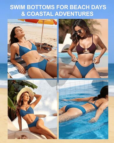 Battewa Period Swimwear Leakproof Bikini Bottoms Waterproof Menstrual Swim Brief Panties for Teens Girls Women UPF 50+ in Saudi Arabia