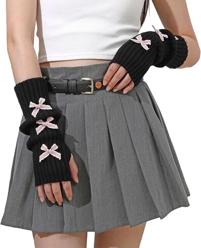 Arm Warmers Arm Sleeves Women Cute Harajuku Style Long Fingerless Gloves for Gifts in Saudi Arabia