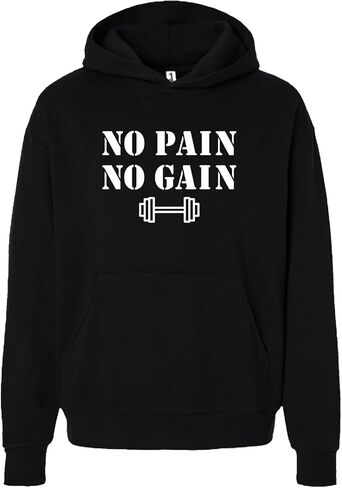 Tees & Tails No Pain No Gain Hooded Sweatshirt and Crewneck |Family Matching |Baby, Kids & Adult Sizes|838 in Kuwait
