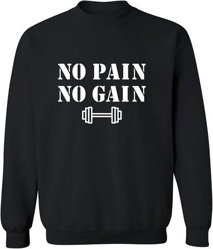 Tees & Tails No Pain No Gain Hooded Sweatshirt and Crewneck |Family Matching |Baby, Kids & Adult Sizes|838 in Kuwait