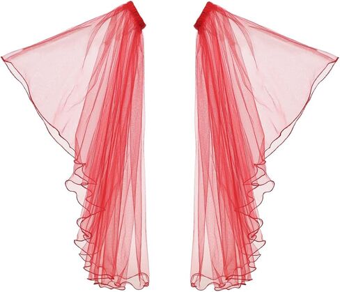 Victorian Long Tulle Gloves, Detachable Sleeves Gothic Wedding Dress Accessories Arm Covers for Halloween Costume in Saudi Arabia
