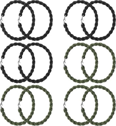 12 Pieces Boot Bands Elastic Boot Blousers Blousing Straps Adjustable with Metal Hooks for Outdoor Hiking Biking Fishing Cowboy Boots Pants & Work Boots Straps in Saudi Arabia