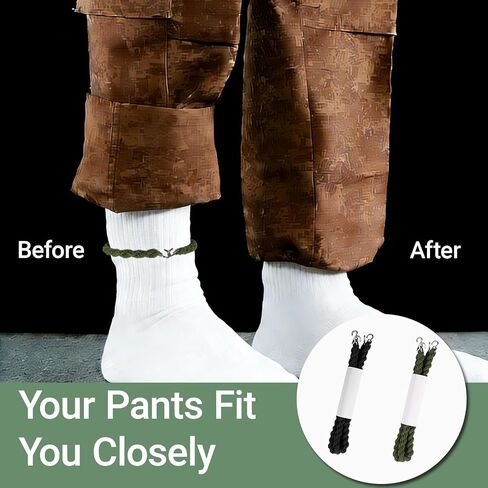 12 Pieces Boot Bands Elastic Boot Blousers Blousing Straps Adjustable with Metal Hooks for Outdoor Hiking Biking Fishing Cowboy Boots Pants & Work Boots Straps in Saudi Arabia
