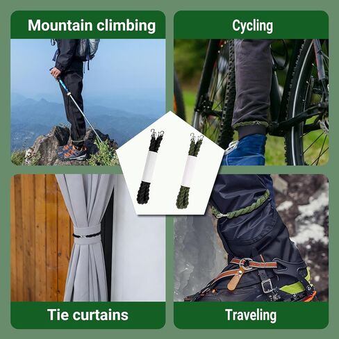 12 Pieces Boot Bands Elastic Boot Blousers Blousing Straps Adjustable with Metal Hooks for Outdoor Hiking Biking Fishing Cowboy Boots Pants & Work Boots Straps in Saudi Arabia