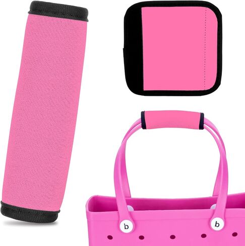 Neoprene Handle Wrap Protector, Dsigo Pink Handle Wrap Accessories for Bogg Bag & Simply Southern Tote - Beach Bag Handle Protectors in Saudi Arabia