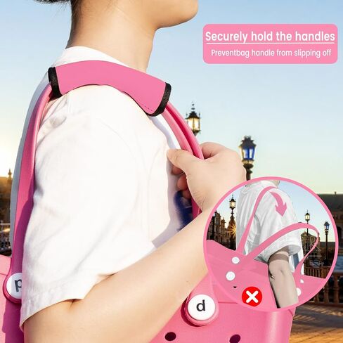 Neoprene Handle Wrap Protector, Dsigo Pink Handle Wrap Accessories for Bogg Bag & Simply Southern Tote - Beach Bag Handle Protectors in Saudi Arabia