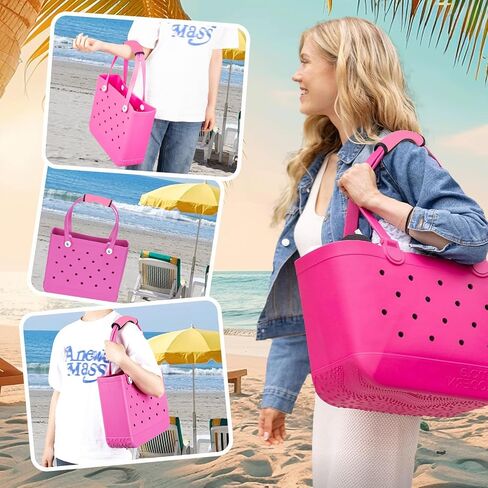 Neoprene Handle Wrap Protector, Dsigo Pink Handle Wrap Accessories for Bogg Bag & Simply Southern Tote - Beach Bag Handle Protectors in Saudi Arabia