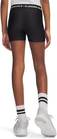 Under Armour Girls' HeatGear Shorty, (001) Black / / White, Youth Medium in Kuwait