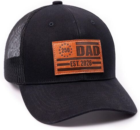 America 250 Dad Est 2026 Hat, Gift for New Dad, New Dad Hat, Gift First Time Dad Hat, Fathers Day Birthday Gifts for First Dad Baseball Cap Black in Saudi Arabia