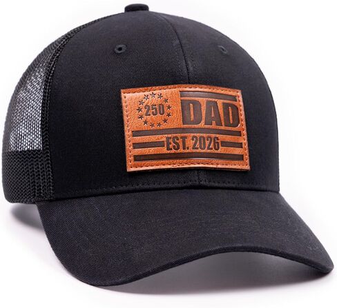 America 250 Dad Est 2026 Hat, Gift for New Dad, New Dad Hat, Gift First Time Dad Hat, Fathers Day Birthday Gifts for First Dad Baseball Cap Black in Saudi Arabia