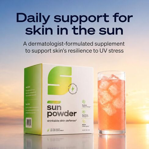 First 3-in-1 Drinkable Skincare, by World-Class Dermatologist & Skin Surgeon, Regenerative Formula, Nicotinamide, Collagen Peptides, Astaxanthin, Glutathione, 30 Stick Packs, Lemon Lime in Saudi Arabia