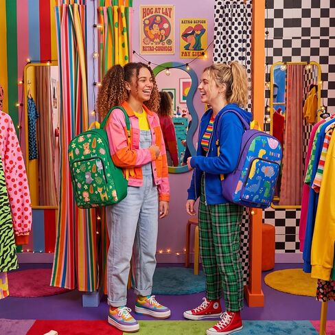 Sanwuta 24 Pcs 15 Inch Backpack in Bulk Lightweight Colorful Book Bags with Fun Patterns Elementary Backpack for Travel, Donations Supplies in Kuwait