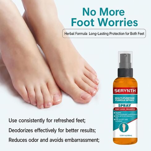 Foot Odor Spray, Hand & Foot Spray, Refreshes and Deodorizes, with Natural Essential Oils, （3.38 fl oz） in Kuwait