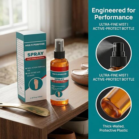 Foot Odor Spray, Hand & Foot Spray, Refreshes and Deodorizes, with Natural Essential Oils, （3.38 fl oz） in Kuwait